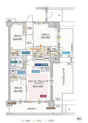 エクセレントシティ元住吉ザ・レジデンス 間取り K'r