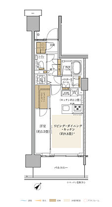 エクセレントシティ稲毛海岸 THE STATION GRAN 間取り I1