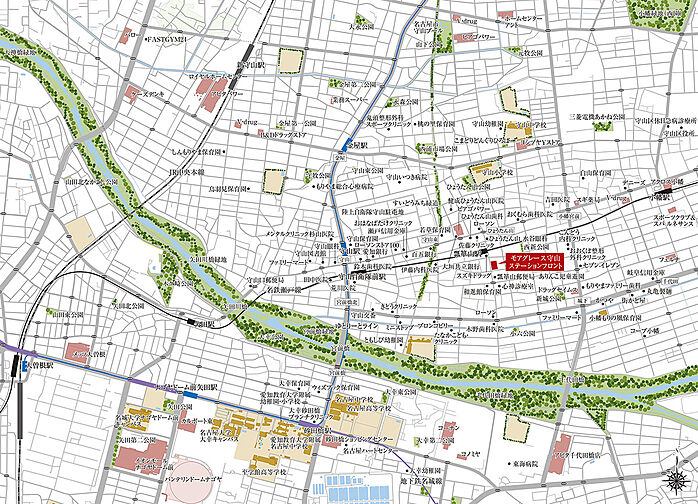 モアグレース守山ステーションフロント 現地案内図