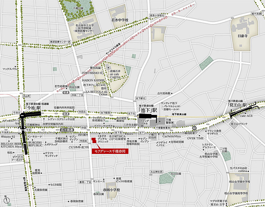 モアグレース千種春岡：案内図