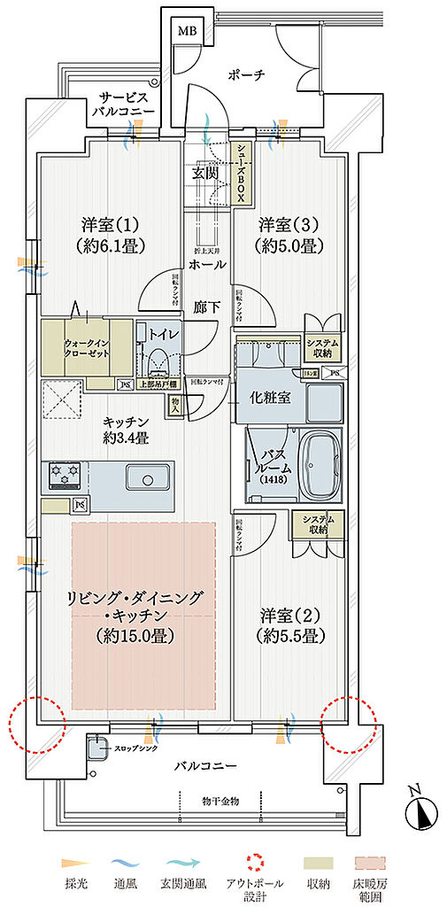 モアグレース千種春岡 間取り 【第3期2次】A