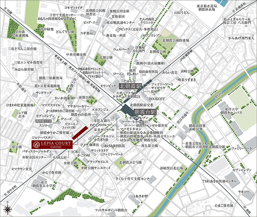 ルピアコート朝霞台：案内図