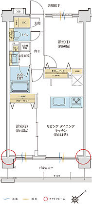 コンフォルシア浦和辻 間取り B