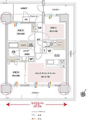 プレイズ南摂津 間取り D