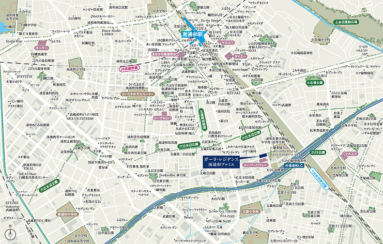 ガーラ・レジデンス南浦和プルミエ 現地案内図