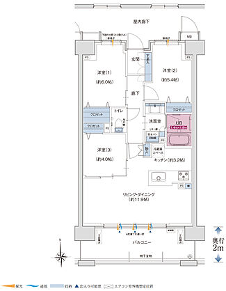 ポレスター鶴岡駅前プレミア 間取り D