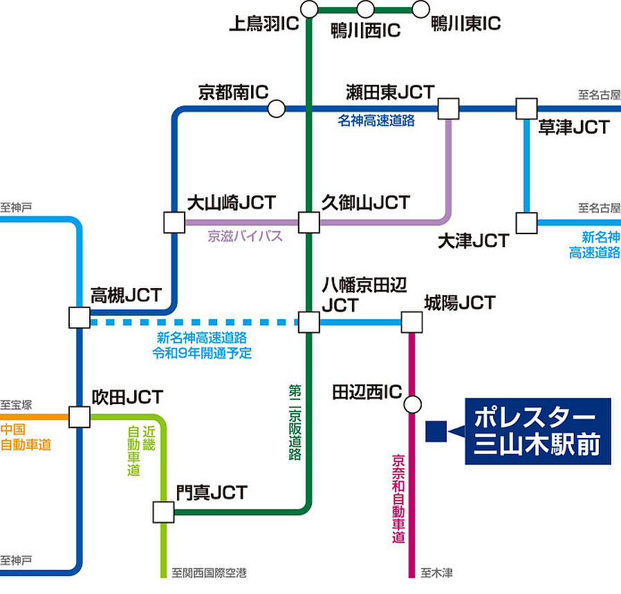 ポレスター三山木駅前：交通図