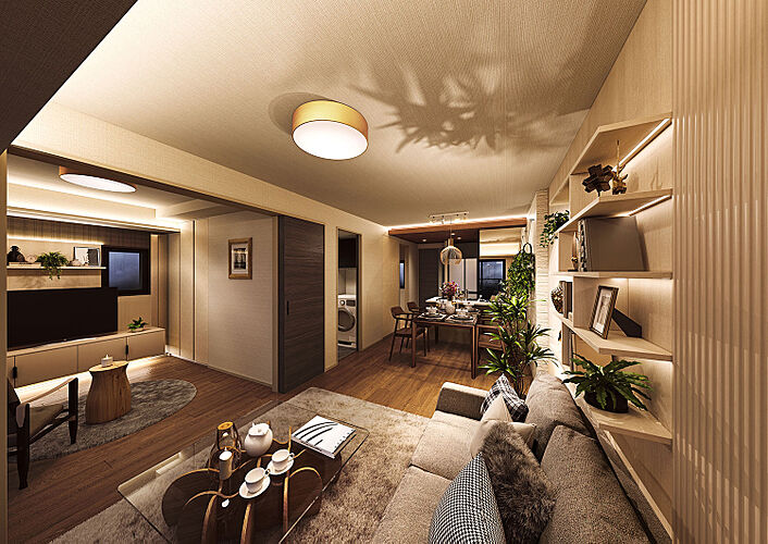 ポレスター大和ステーションビュー A1タイプ完成予想図（有償オプション含む）