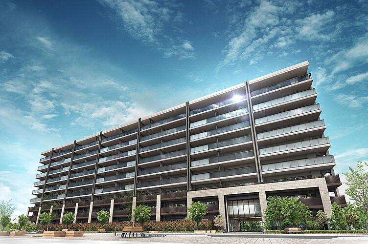 ポレスター佐久平駅南ガーデンテラス 外観完成予想図