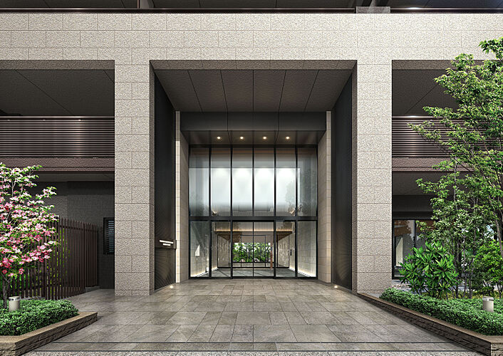 ポレスター佐久平駅南ガーデンテラス エントランスアプローチ完成予想図