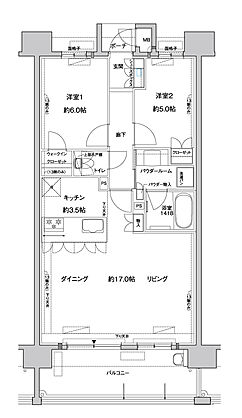 MJR浦上THE ONCE 間取り E【Menu Plan】