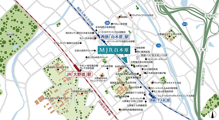 MJR白木原：案内図