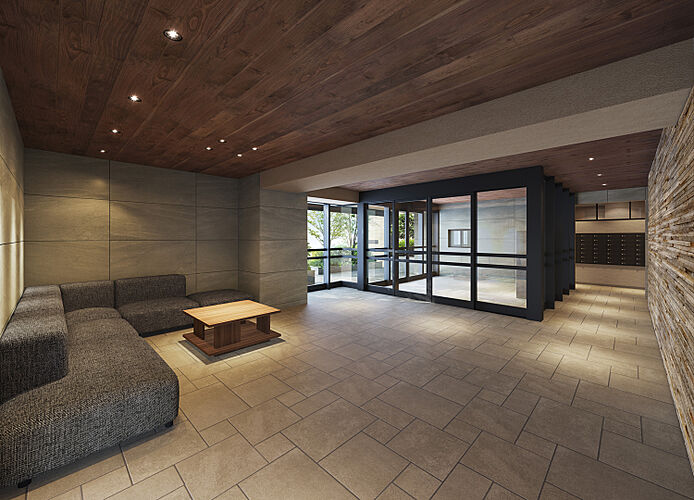 ファーネスト郡元レジデンス エントランスホール完成予想CG