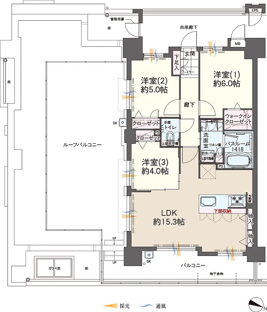 ファーネスト井尻ルシエEAST/WEST 間取り 【EAST】B1