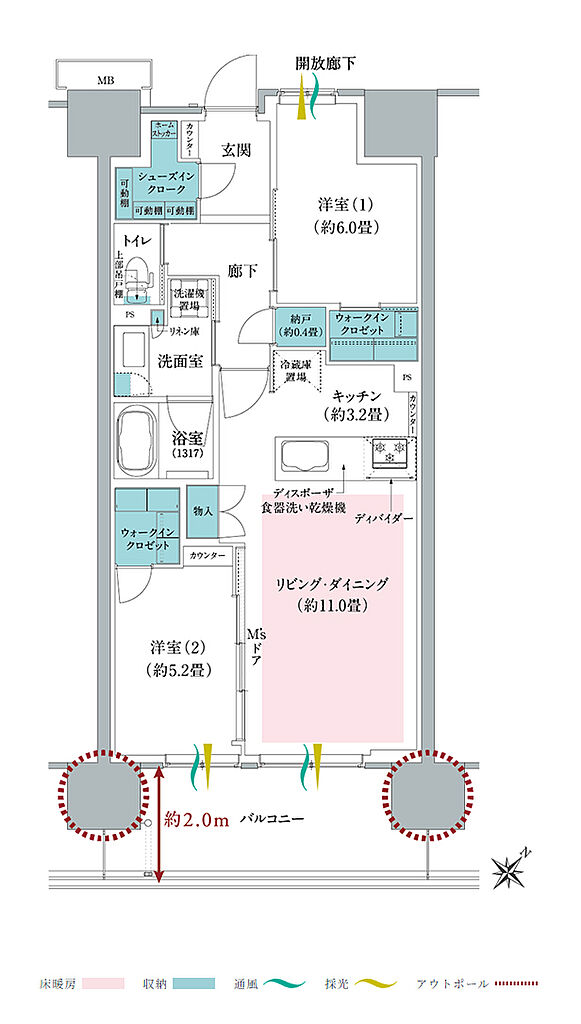 メイツ川越南台 間取り F
