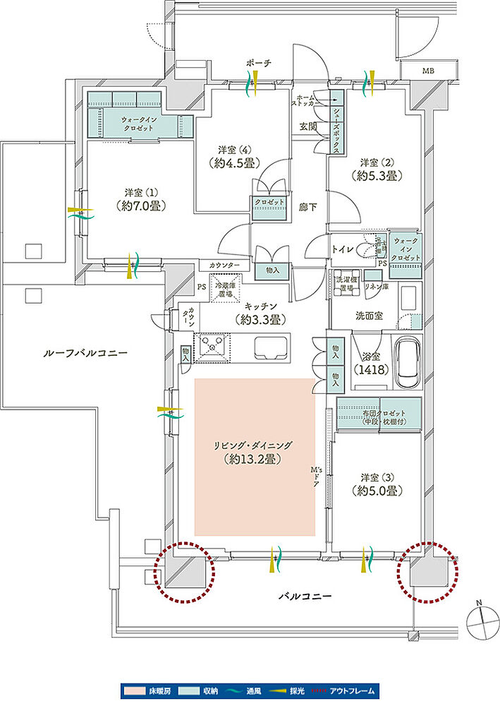 メイツ府中中河原 間取り A3r