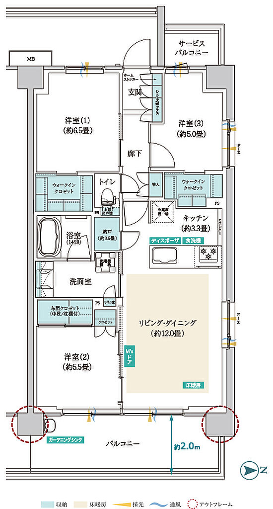 メイツ昭島 間取り A-E