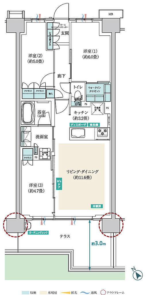 メイツ昭島 間取り B-Ht