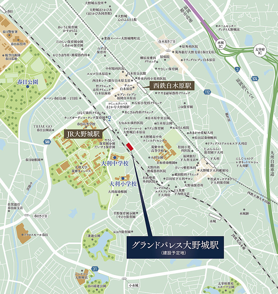 グランドパレス大野城駅：案内図