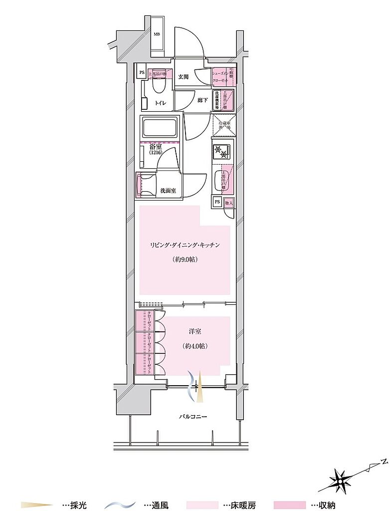 プレシス立川パークフロント 間取り 【第2期】C