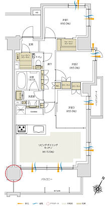 プレシス追浜駅前 間取り 【第3期1次】E