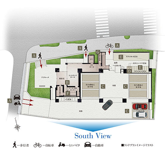 クレアホームズ堺東 北三国ヶ丘 ランドプランイメージイラスト