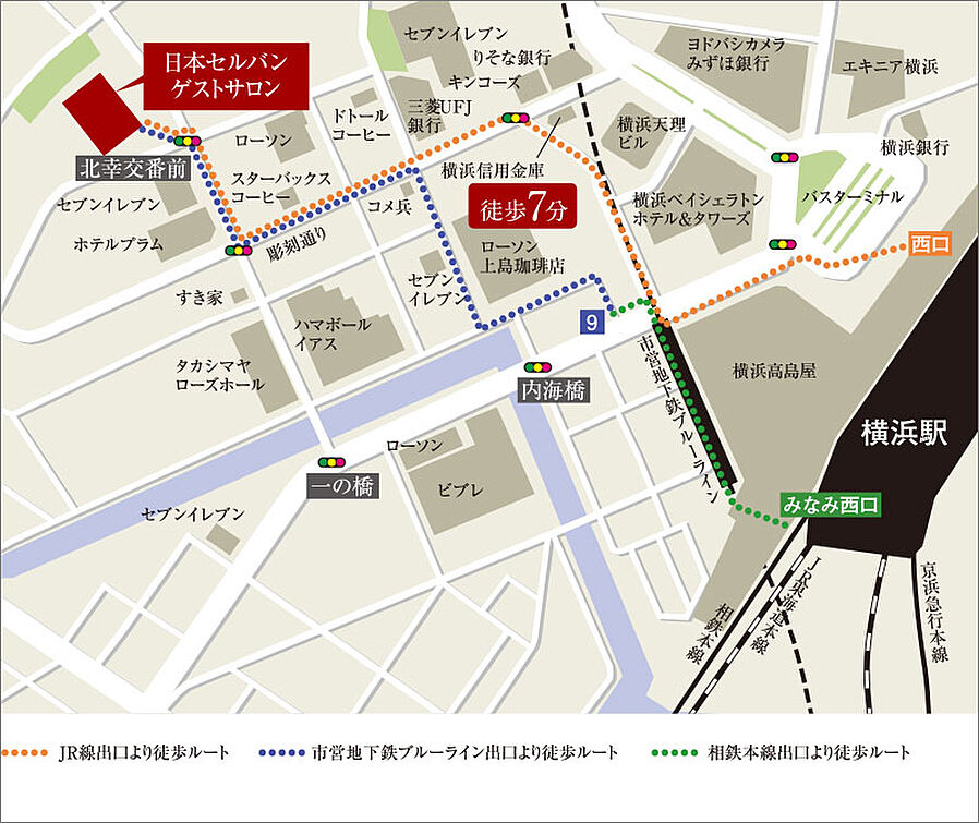 セルアージュ横濱和田町：モデルルーム地図