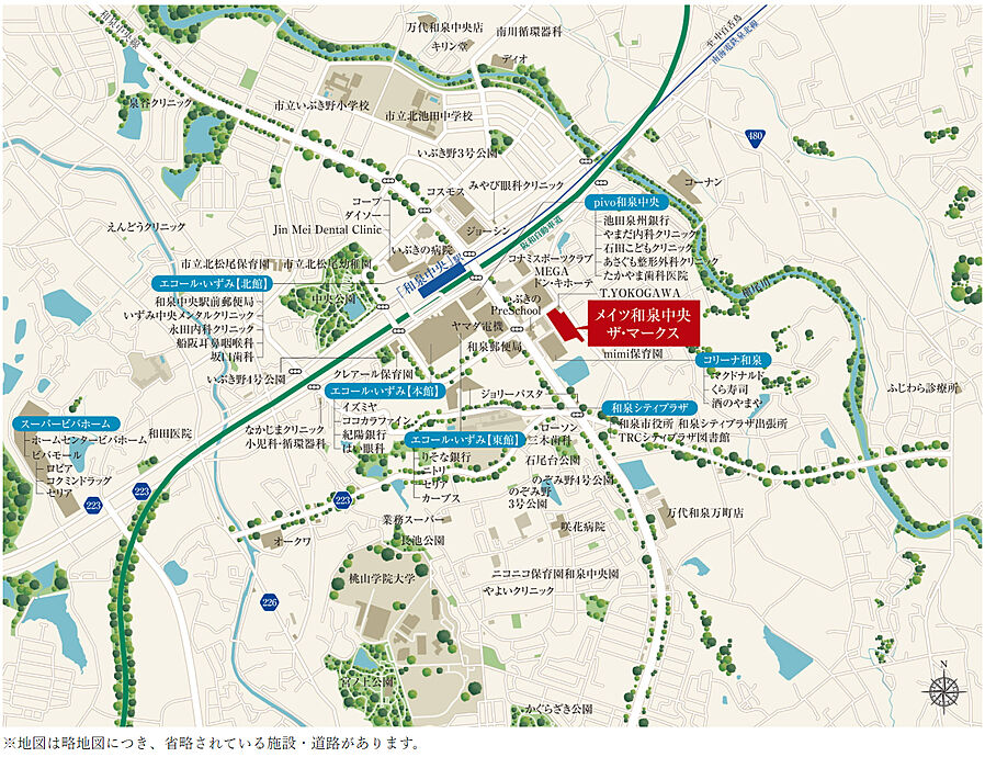 メイツ和泉中央ザ・マークス：案内図