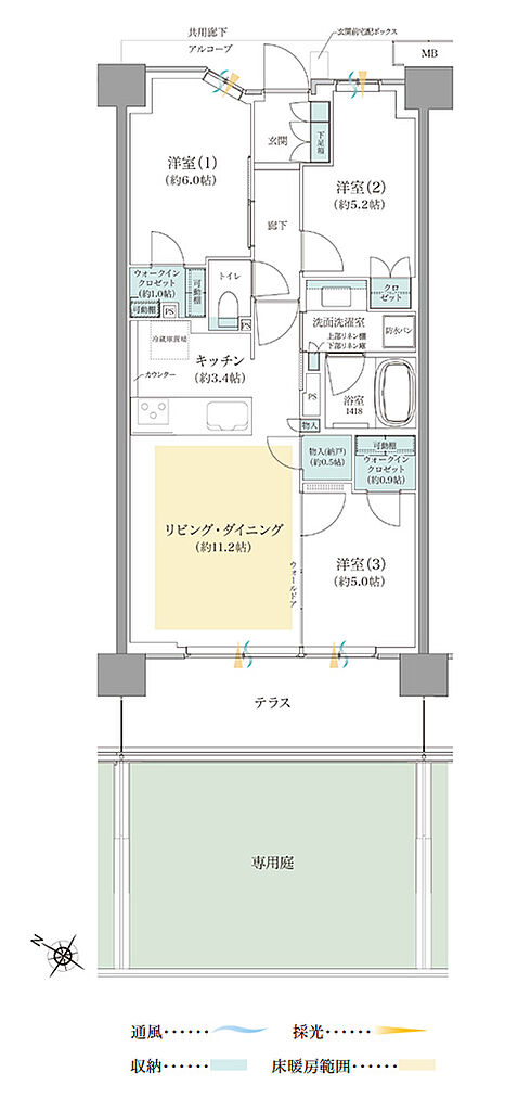 ジオ板橋浮間舟渡 間取り G4g