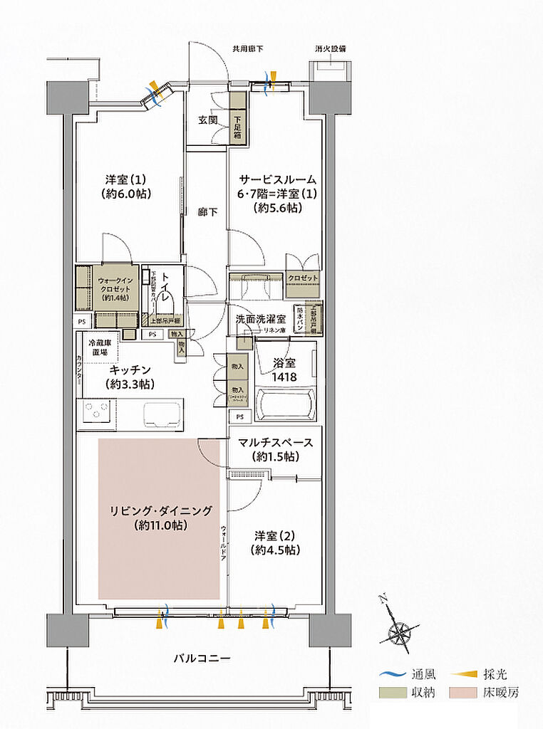ジオ武蔵小金井 間取り C5