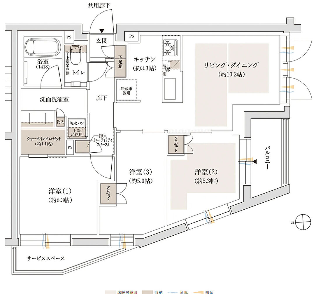 ジオ学芸大学 間取り E