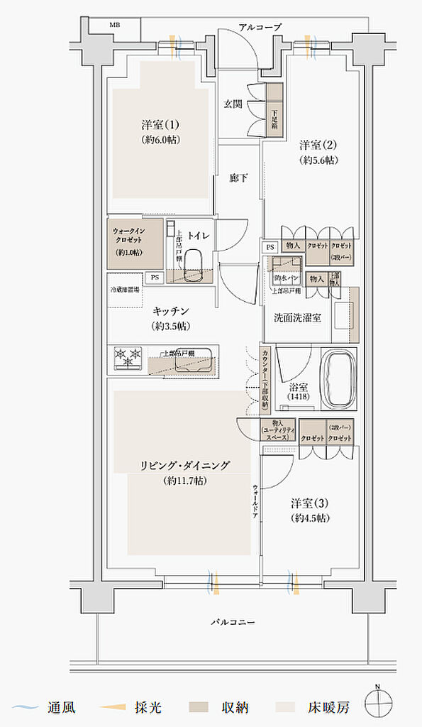 ジオ東小金井 間取り F3