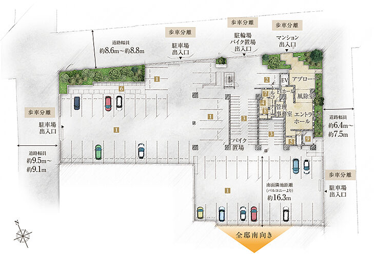 クレアホームズ上の橋 敷地配置イメージイラスト