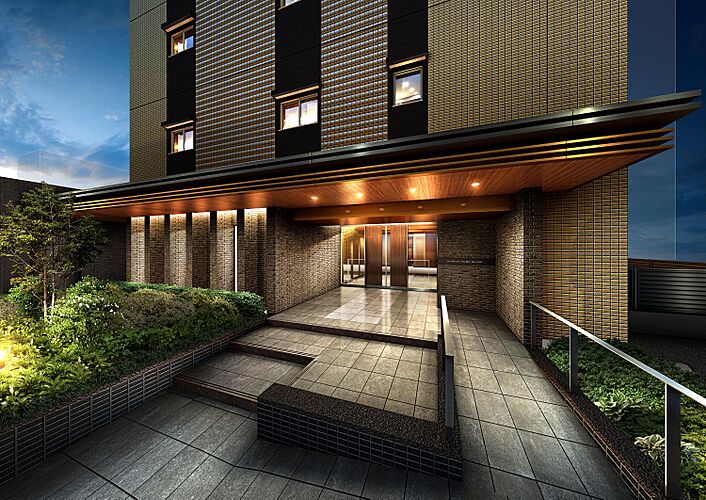 クレアホームズ フラン仙台 MID ARENA エントランスアプローチ完成予想CG