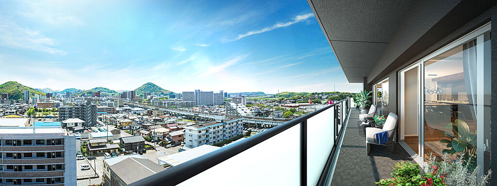 オーヴィジョン新下関プレステージ バルコニー完成予想図