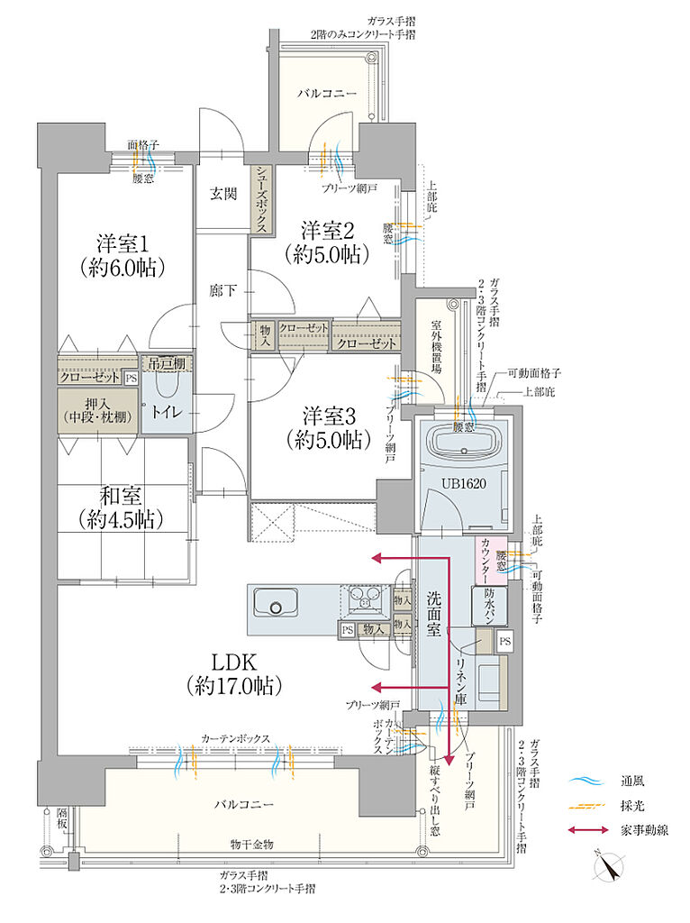 オーヴィジョン下松ザ・レジデンス 間取り F