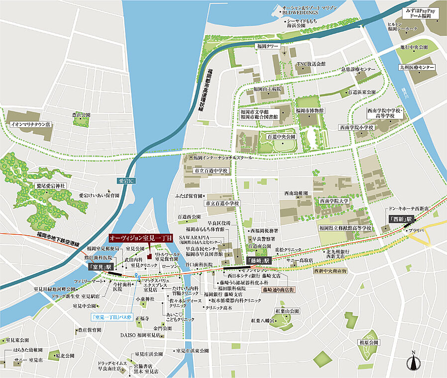 オーヴィジョン室見一丁目：案内図