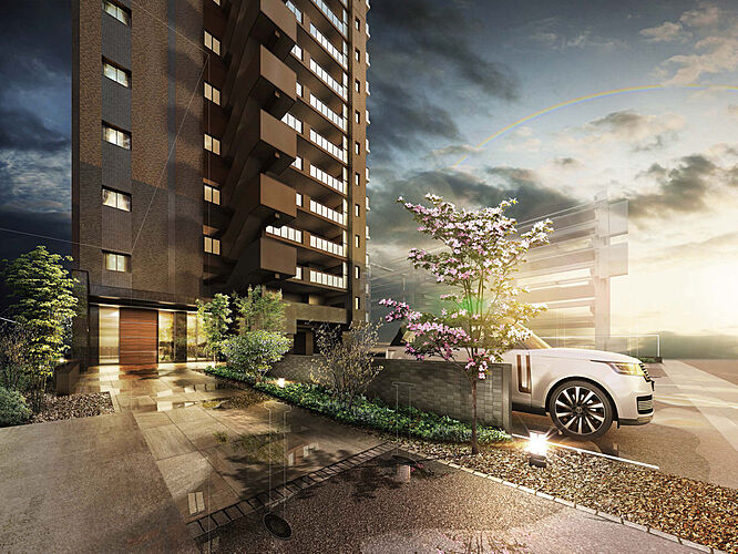 ロイヤルガーデン本町一丁目 エントランスアプローチ完成予想CG