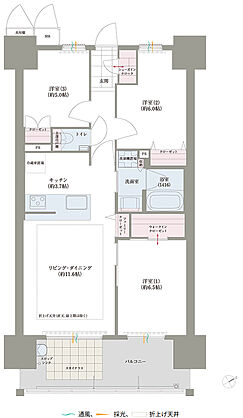 ロイヤルガーデン吉野本町ザ・レジデンス 間取り 70-D