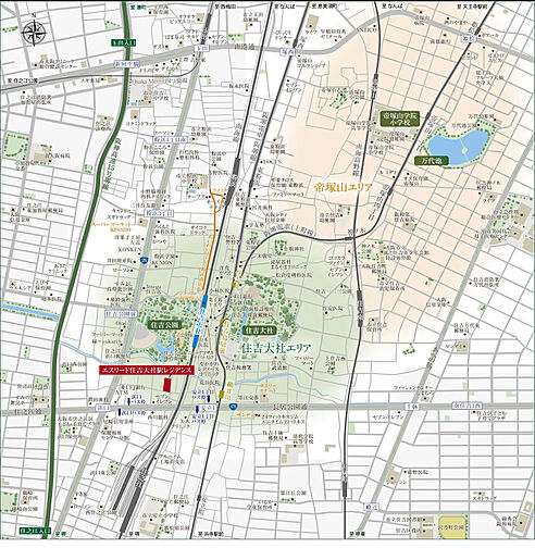 エスリード住吉大社駅レジデンス 現地案内図