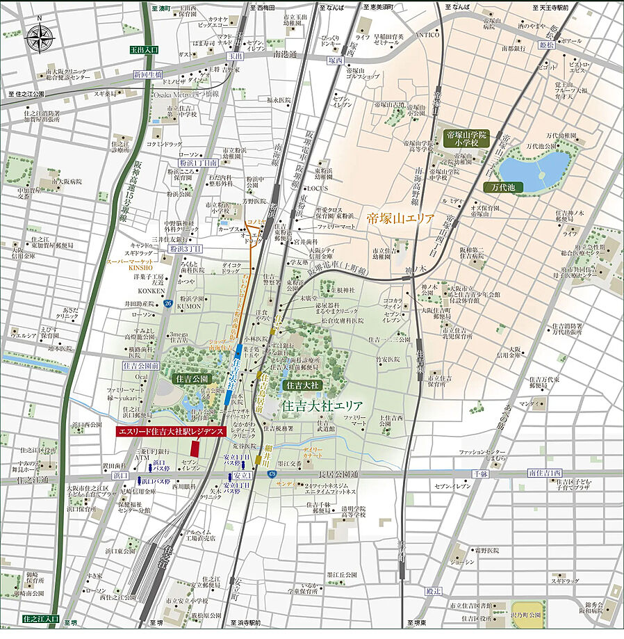 エスリード住吉大社駅レジデンス：案内図