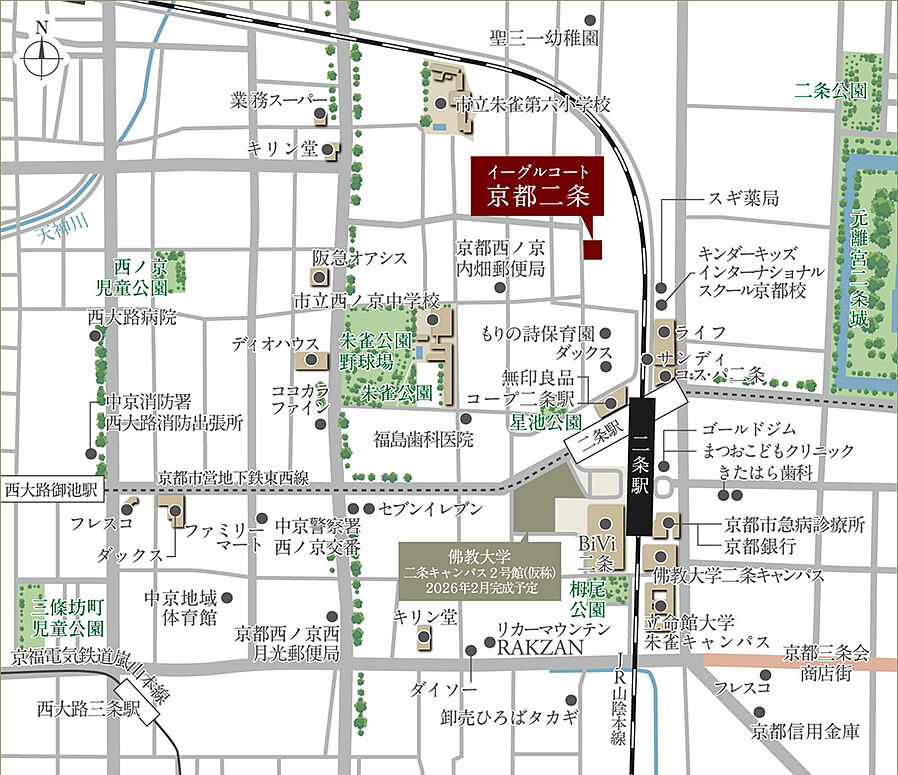 イーグルコート京都二条：案内図