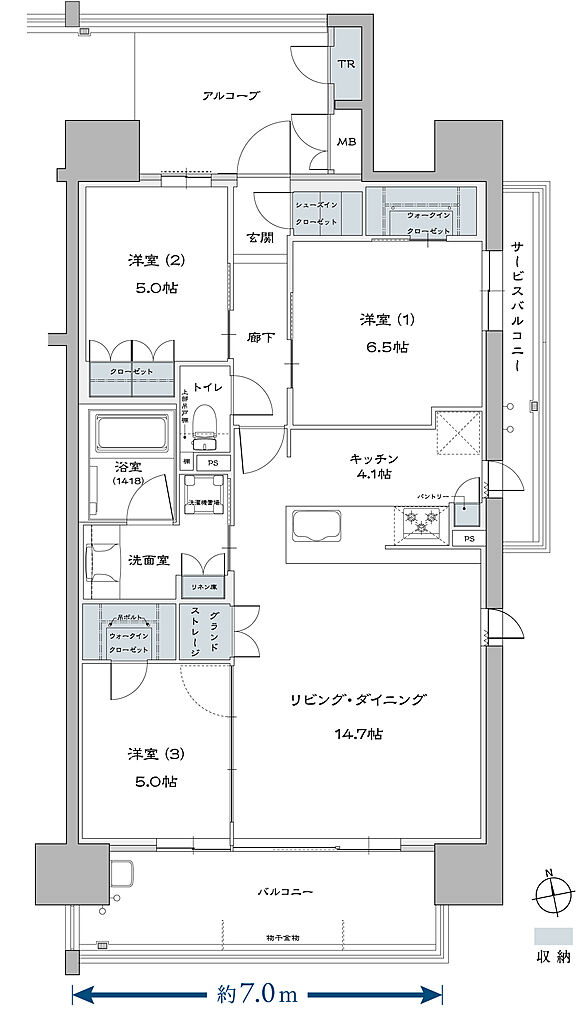 プレイズ豊田若宮 Tプレミアム 間取り D