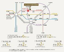 ローレルコート久屋大通公園 アクセス図