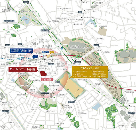 ローレルコート赤池 現地案内図