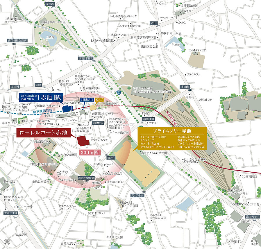 ローレルコート赤池：案内図