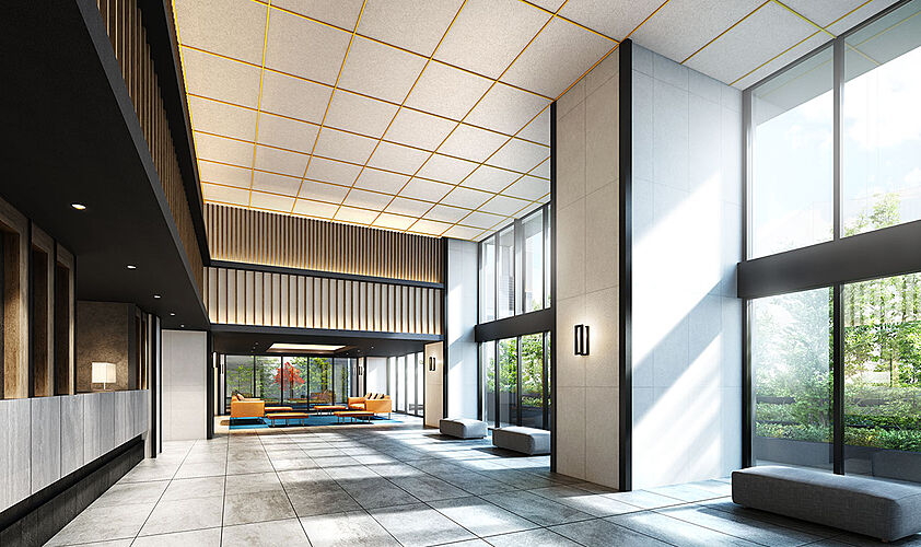 ローレルタワー名古屋千種 エントランスホール完成予想イメージCG