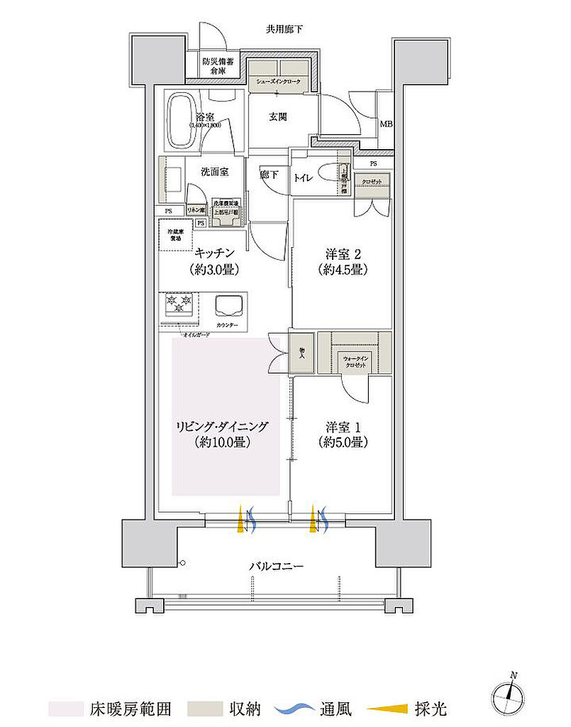 ローレルコート一社駅前 間取り B【SUPERIOR PLAN】
