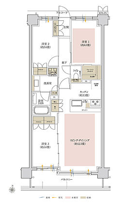 ローレルコート瑞穂汐路 ザ・レジデンス 間取り B’