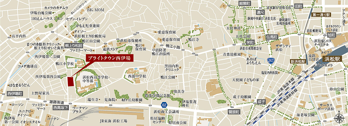 ブライトタウン西伊場 現地案内図